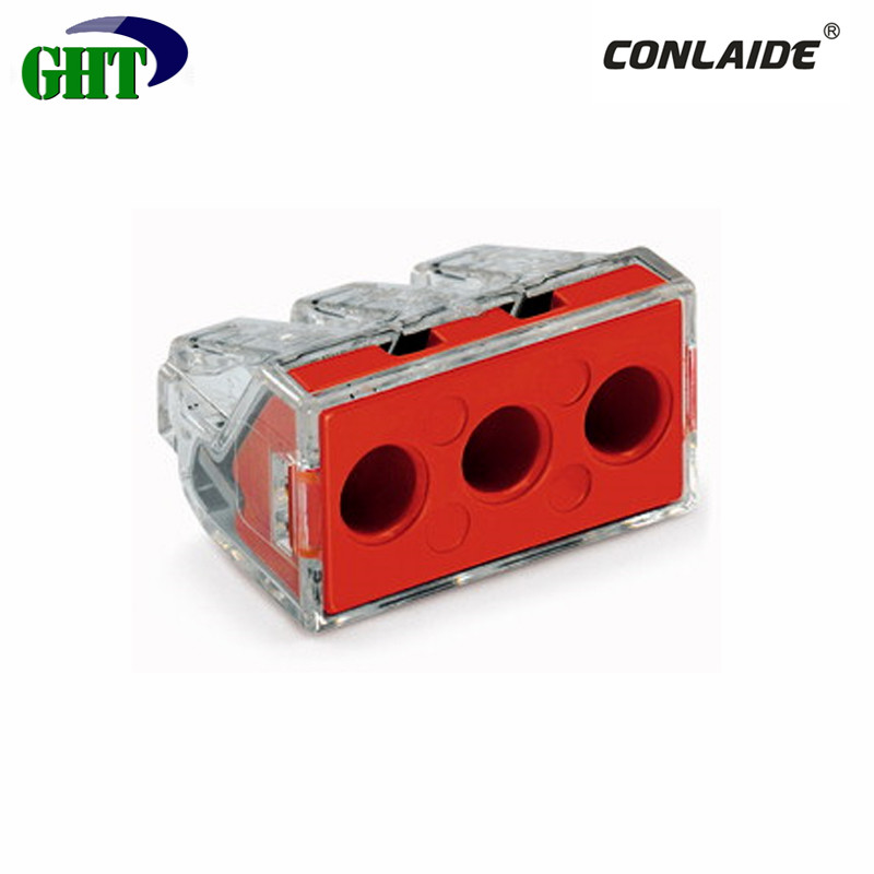 773-173  4 Pole Push in Wire Connector for Solid Conductor